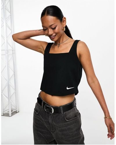 Nike Débardeur caraco en jersey - Noir