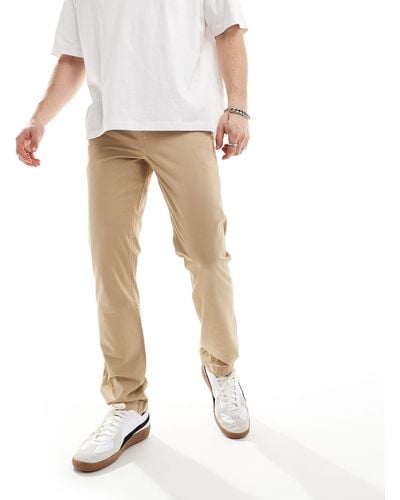 Superdry Slim Tapered Stretch Chino Trousers - White