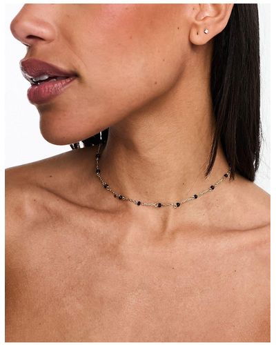 ASOS Short Necklace With Black Stone Design