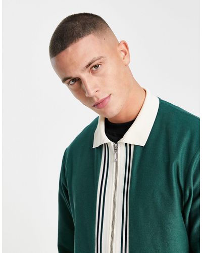 Jack & Jones Premium – langärmliges polohemd - Grün