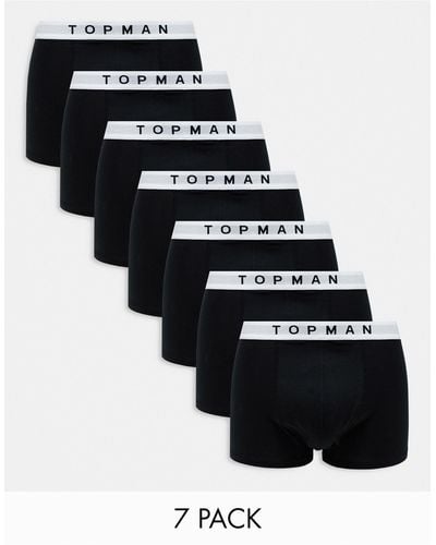 TOPMAN 7 Pack Trunks - Black