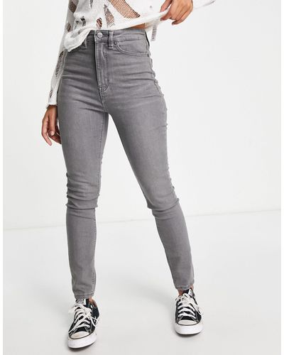 WÅVEN Vormgevende Jeans Met Hoge Taille - Grijs