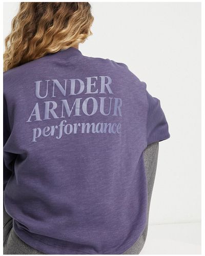 Under Armour Essential Script Back Print Sweatshirt - Purple