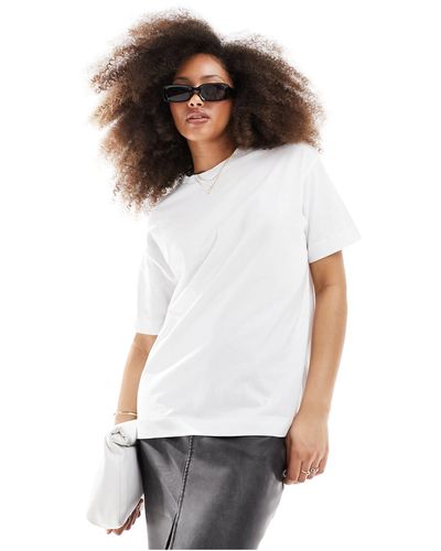 Pull&Bear T-shirt oversize - Blanc