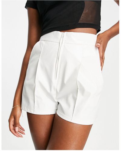 Naanaa – shorts aus pu - Weiß
