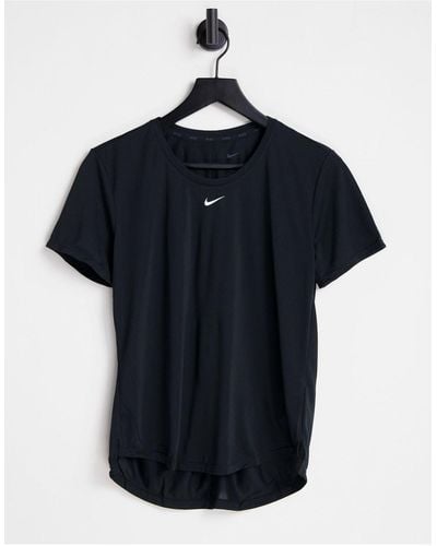 Nike One - t-shirt coupe classique en tissu dri-fit - Bleu