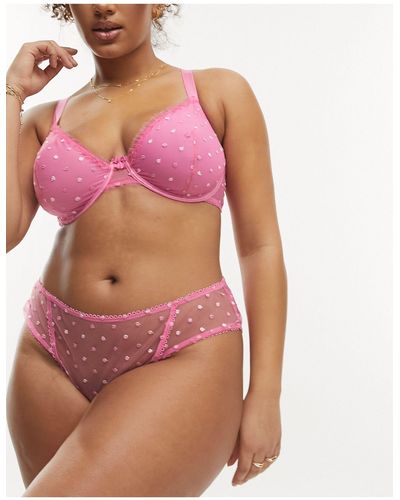 ASOS Asos design curve – francine – brasilianischer slip - Pink