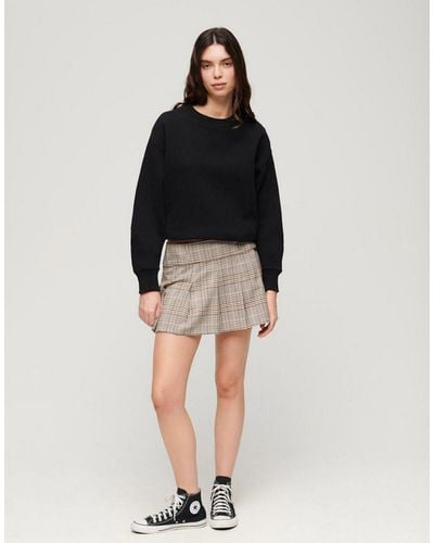 Superdry Low Rise Pleated Mini Skirt - Black