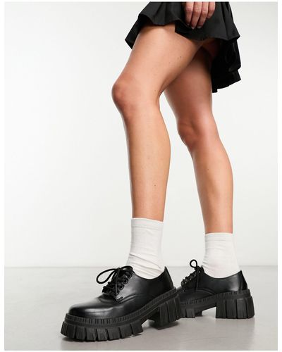 ASOS Magnify - chaussures chunky à lacets - Noir