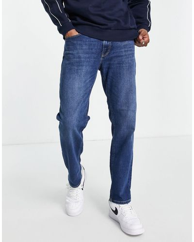 Jack & Jones Intelligence - clark - jeans lavaggio medio regular fit - Blu