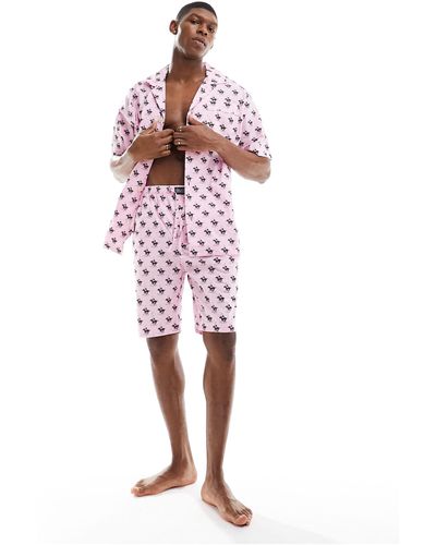 Polo Ralph Lauren Pyjama à motif logo poney - Rouge