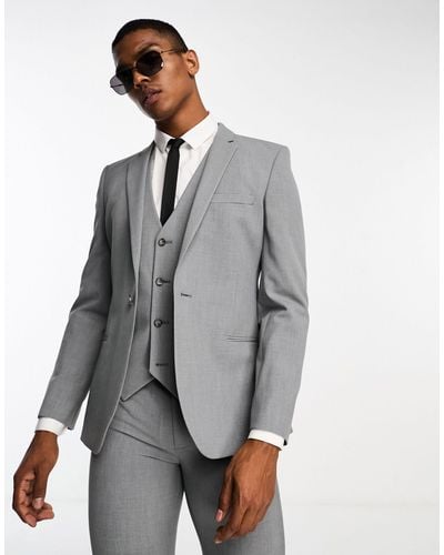 ASOS Super Skinny Suit Jacket - Grey