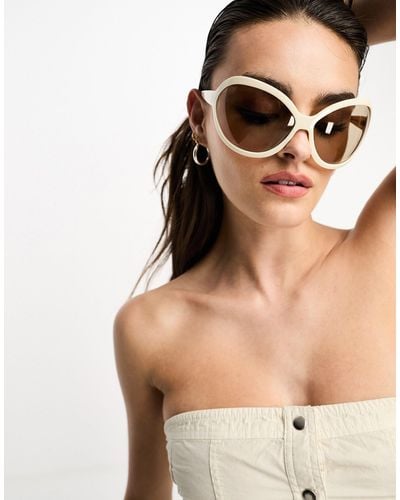 ASOS Extreme Bug Sunglasses - Natural