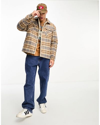 Cotton On Cotton On Teddy Lined Plaid Shacket - Blue