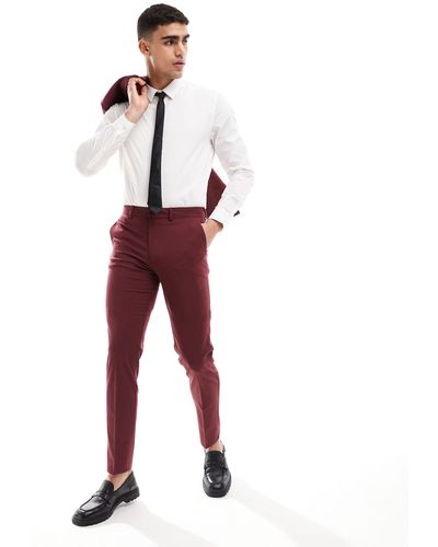 ASOS Slim Suit Trousers - Red