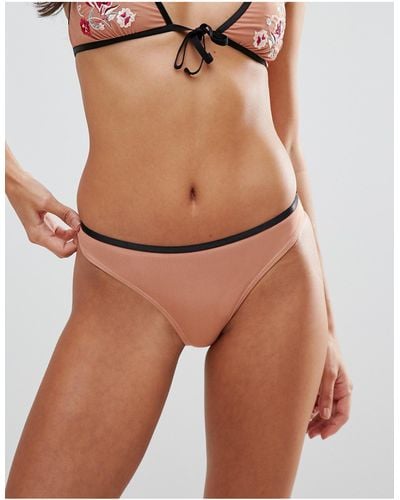 MINKPINK Devoted Cheeky Bikini Bottom - Brown