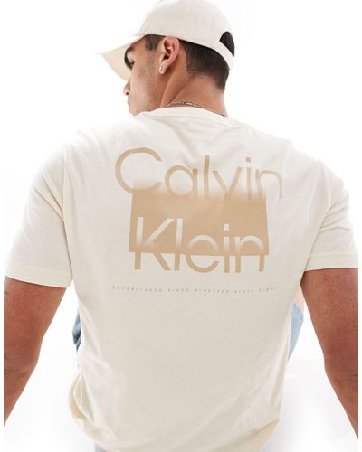 Calvin Klein Small Logo T-shirt With Backprint - White