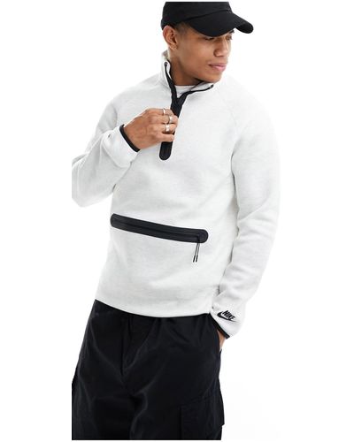 Nike Tech Fleece Half Zip Sweatshirt - White