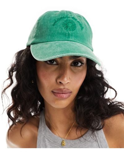 ASOS Cappellino slavato con scritta - Verde