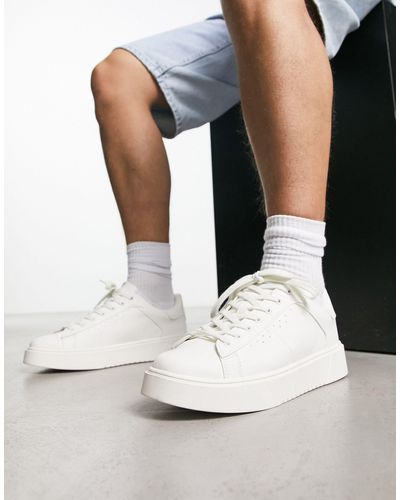 Pull&Bear Lace Up Trainer - White