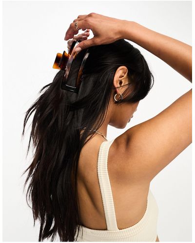 ASOS Rectangle Xl Hair Claw - Black
