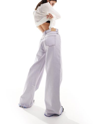 Weekday Duchess Low Waist Loose Fit baggy Jeans - White