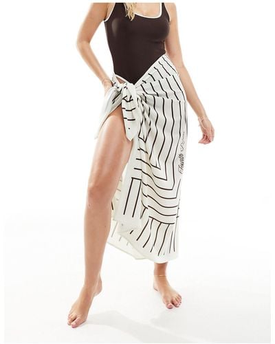 4th & Reckless Delphine Stripe Sarong - Natural