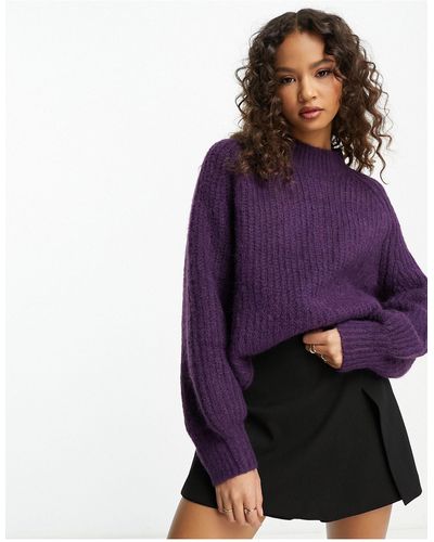 Urban Revivo Chunky Knitted Sweater - Purple