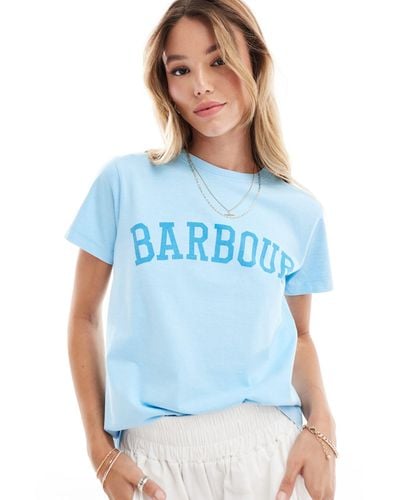 Barbour Ella Collegiate Logo T-shirt - Blue