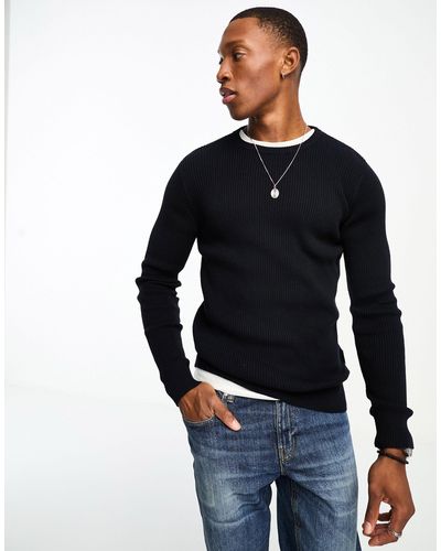 French Connection Two Rib Sweater - Blue