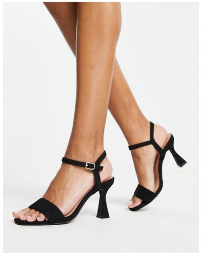 New Look Flared Mid Heeled Sandals - Black