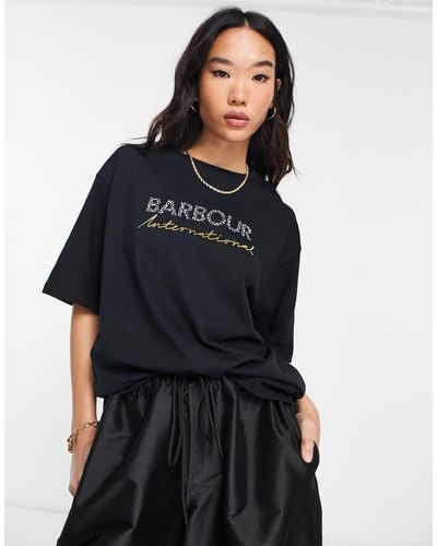 Barbour Pavilion - t-shirt coupe boyfriend - Bleu