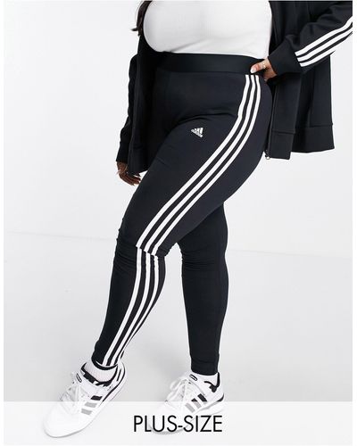 adidas Originals Adidas Plus - Sportswear Essential - legging Met 3-stripes - Zwart
