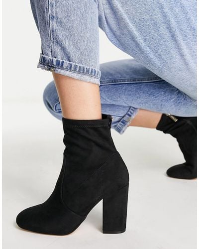 Office Aisling Stretch Heel Ankle Boots - Black