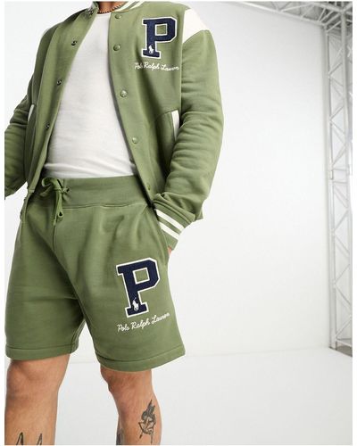 Polo Ralph Lauren Collaboration exclusive - x asos - short en jersey à logo - olive - Vert