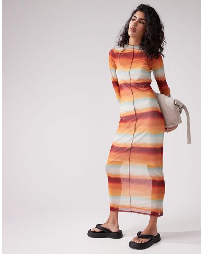 Pieces Seam Detail Maxi Dress - Multicolour