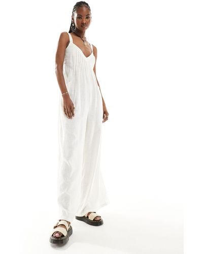 Free People Strappy Wide Leg Jumpsuit - White