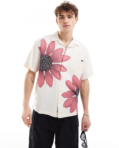 Vans Larel - chemise à imprimé fleurs - crème et foncé - Rouge