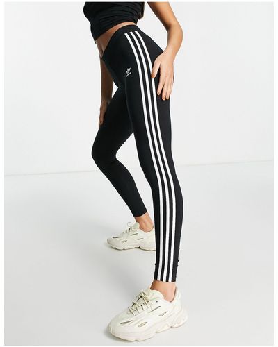 adidas Originals Three Stripe leggings - White