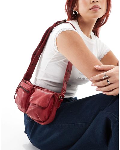 Free People Multi Pocket Shoulder Bag - Blue