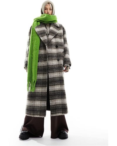 ASOS Manteau oversize à carreaux - et blanc - Vert
