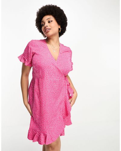 Vero Moda Wrap Mini Dress - Pink