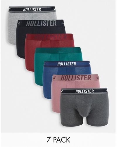 Hollister 7 Pack Logo Waistband Trunks - Multicolour