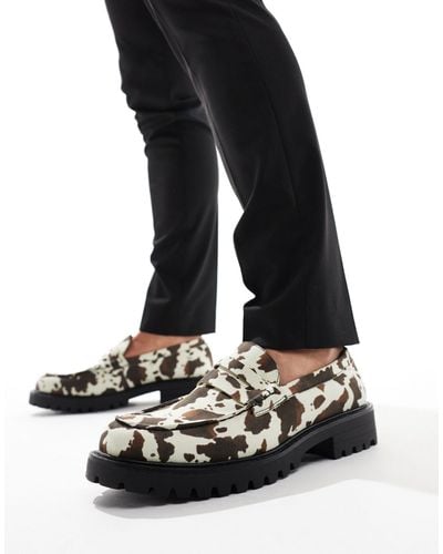 Truffle Collection Chunky Penny Loafers - Black