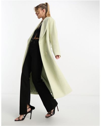 EVER NEW Formal Wrap Coat With Tie Belt - White