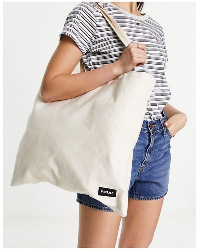 French Connection Bolso tote blanco