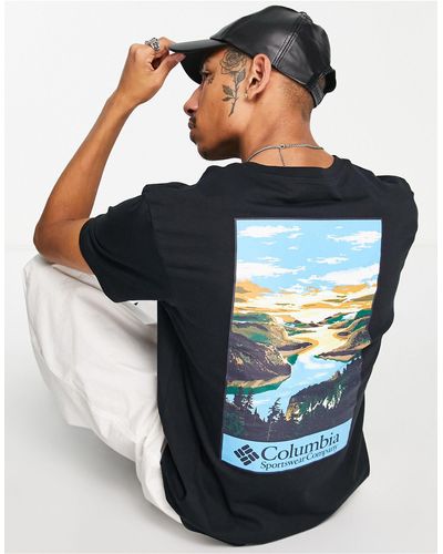 Columbia Alpine Way - T-shirt Met Print Op - Blauw