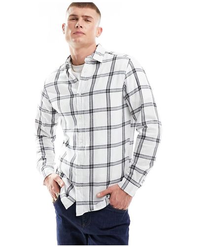 Jack & Jones Camisa color a cuadros - Blanco