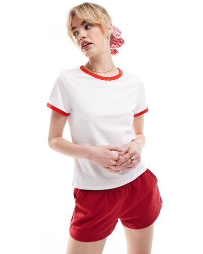 Monki Short Sleeve T-shirt - White