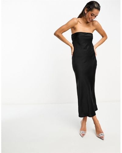 Pretty Lavish Strapless Midaxi Dress - Black